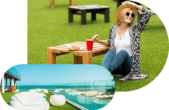 Lightweight & Compact Rolls Of Balcony Synthetic Grass